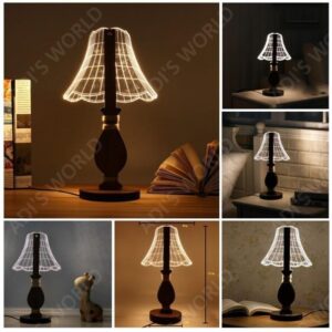 3D Illusion Retro Style Led Table Lamp – AW0L3