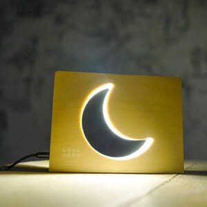 Night Light Moon Wooden Night Lamp LED Lamp