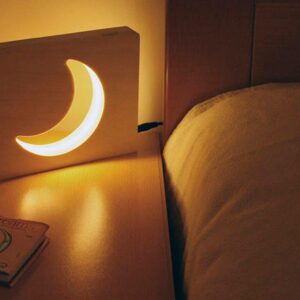 Night Light Moon Wooden Night Lamp LED Lamp