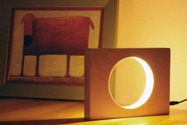 Wooden night Lamp Circle Night Light LED Lamp