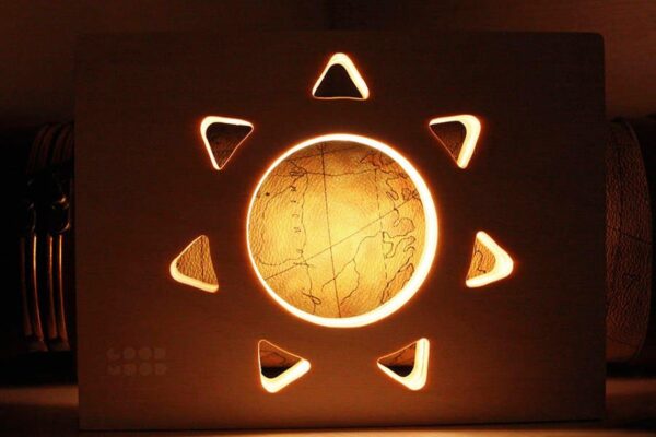 Night Light Sun Wooden Night Lamp LED Lamp - Image 2