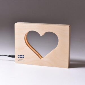 Wooden night Lamp Heart Night Light LED Lamp