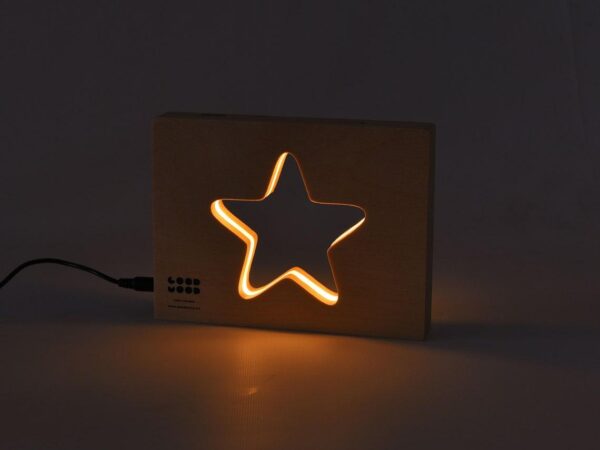 Wooden Night Lamp Star Night Light LED Lamp