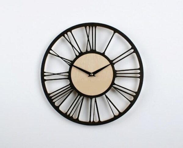 Black Latin Wall Clock, Unique Art Home Decor Wall Art