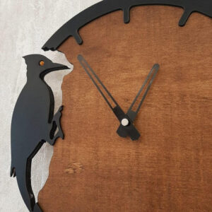 Woodpicker Bird Designer Wooden Wall Clock