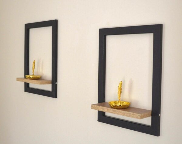 Wooden Framed Modern Floating Shelf, Pack of 2 - Image 5