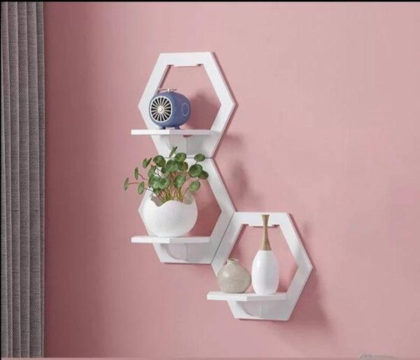 Geometrical Floating Shelf in Three Modern Shapes - Image 3