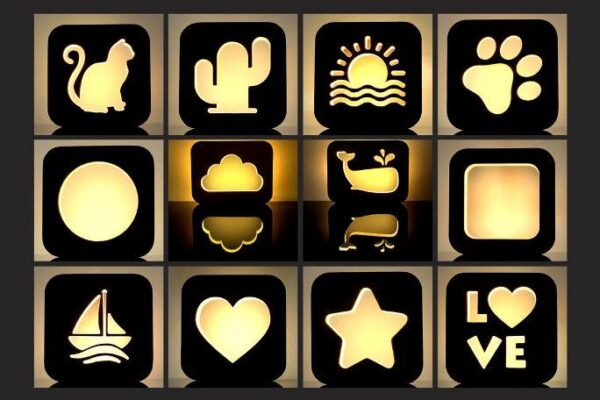 Wooden night Lamp Night Table Led Lamps - Image 2