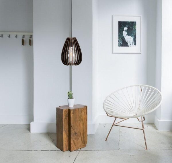 Drop Shape Wooden lamp Modern hanging chandelier - Image 2